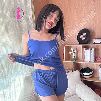 Camisole shorts pajamas set (Silk Fabric) 吊帶背心短褲睡衣套裝 (仿真絲) FLP000011