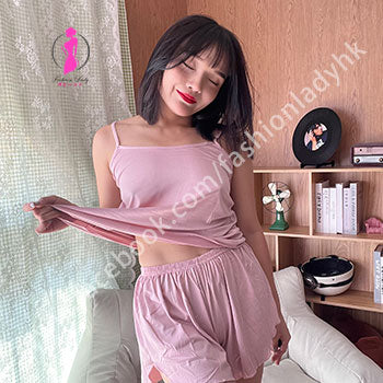 Camisole shorts pajamas set (Silk Fabric) 吊帶背心短褲睡衣套裝 (仿真絲) FLP000011